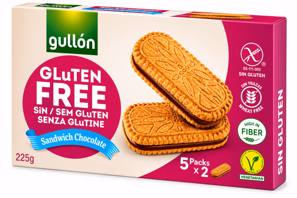 Gullón Biscuits Sandwich Chocolat Sans Gluten 225g (5x45g)