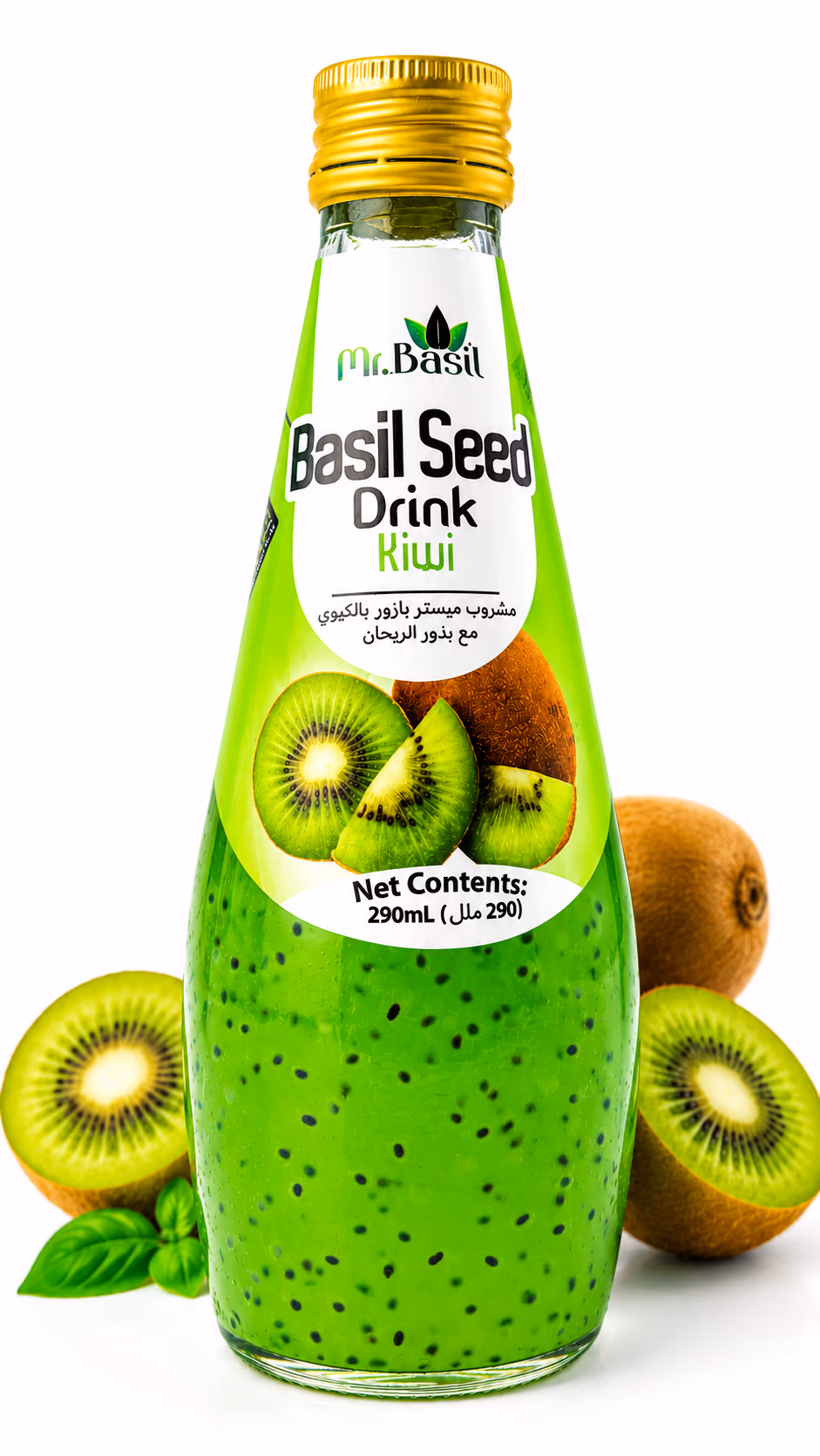 Mr Basil Basilic Seeds & Kiwi 290ml