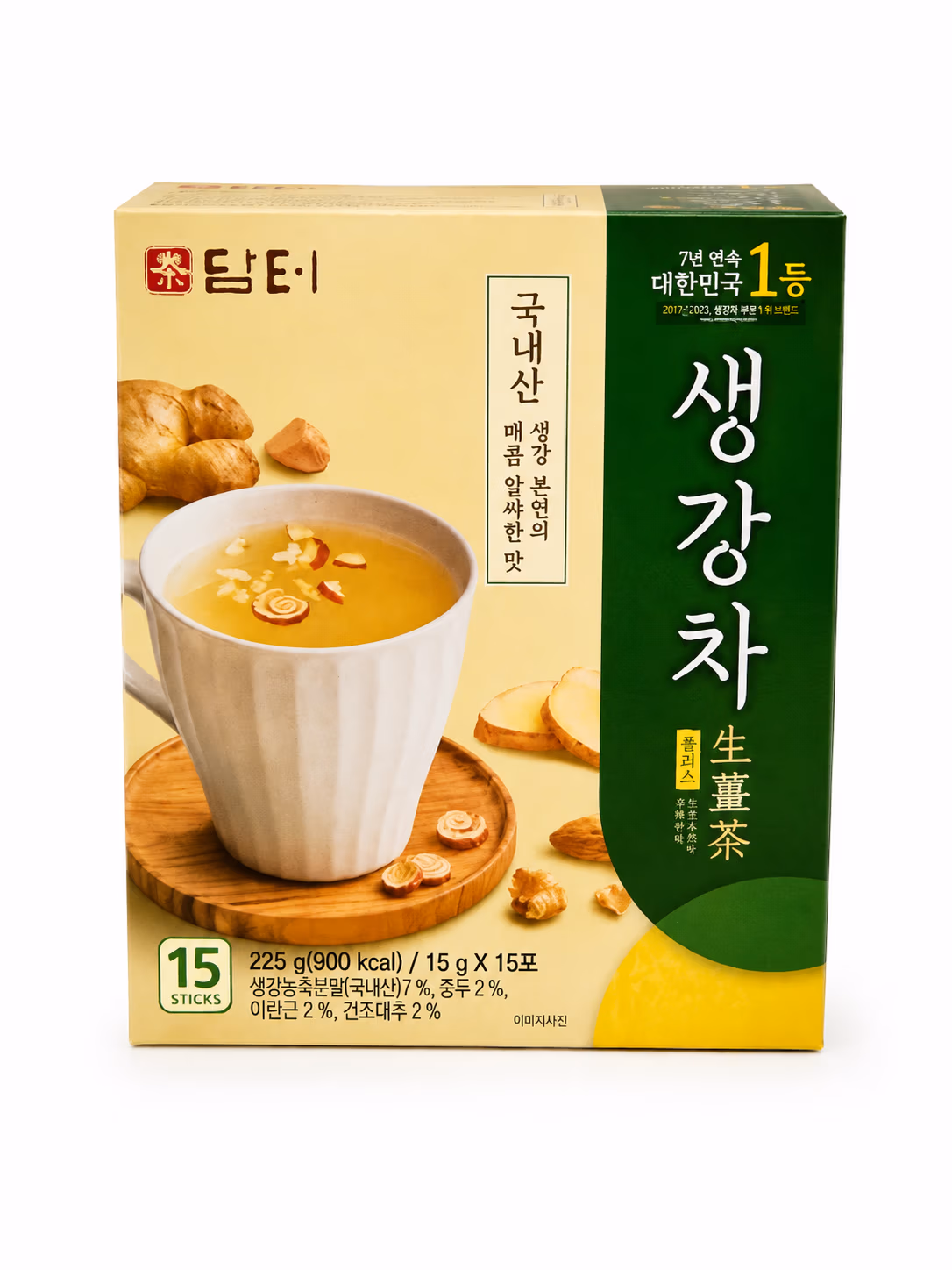 Thé Coréen au Gingembre Premium 225g (15 Sticks x 15g)
