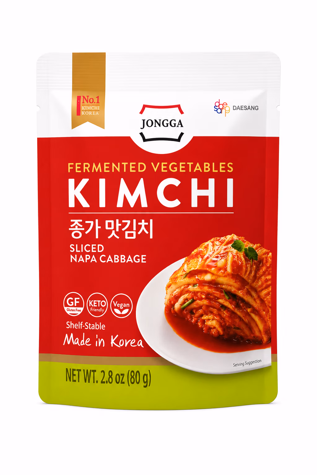 Jongga Kimchi Sliced Napa Cabbage 80g