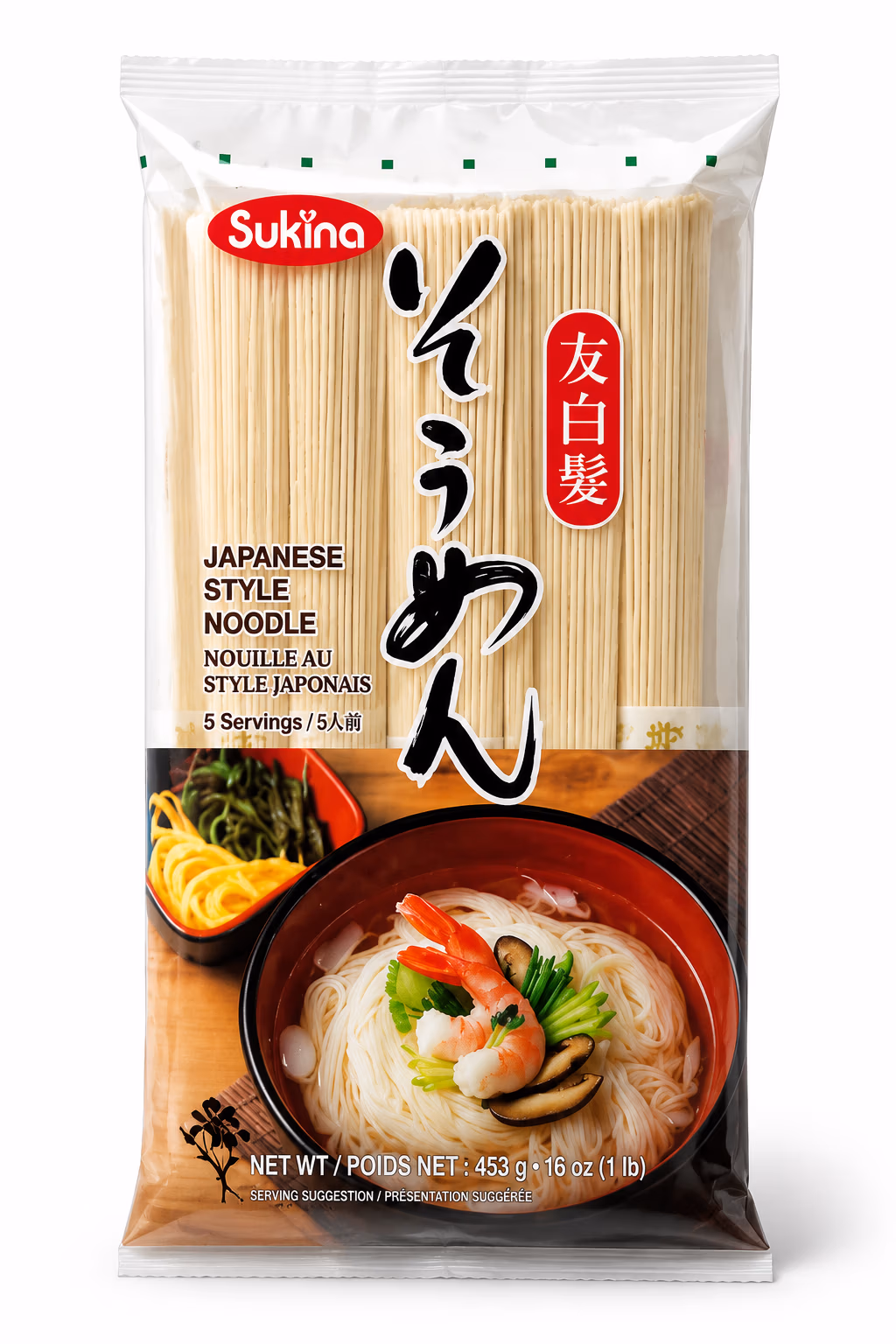 Nouilles Japonaises Traditionnelles Sukina Somen 453g