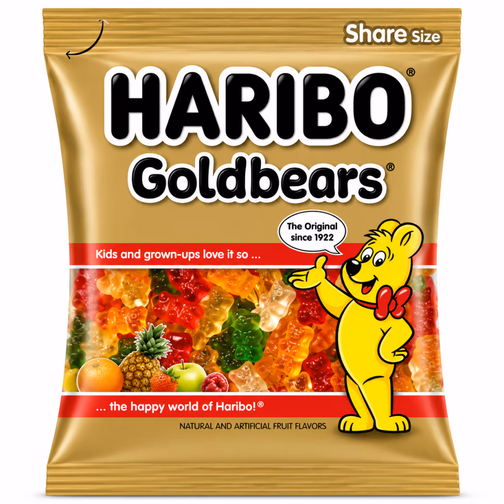Haribo Goldbears, Bonbons Gélifiés aux Fruits à Partager 65g