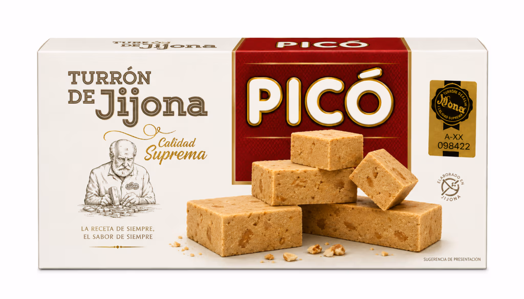 Picó Turrón de Jijona Qualité Suprême, Nougat Tendre aux Amandes 150g