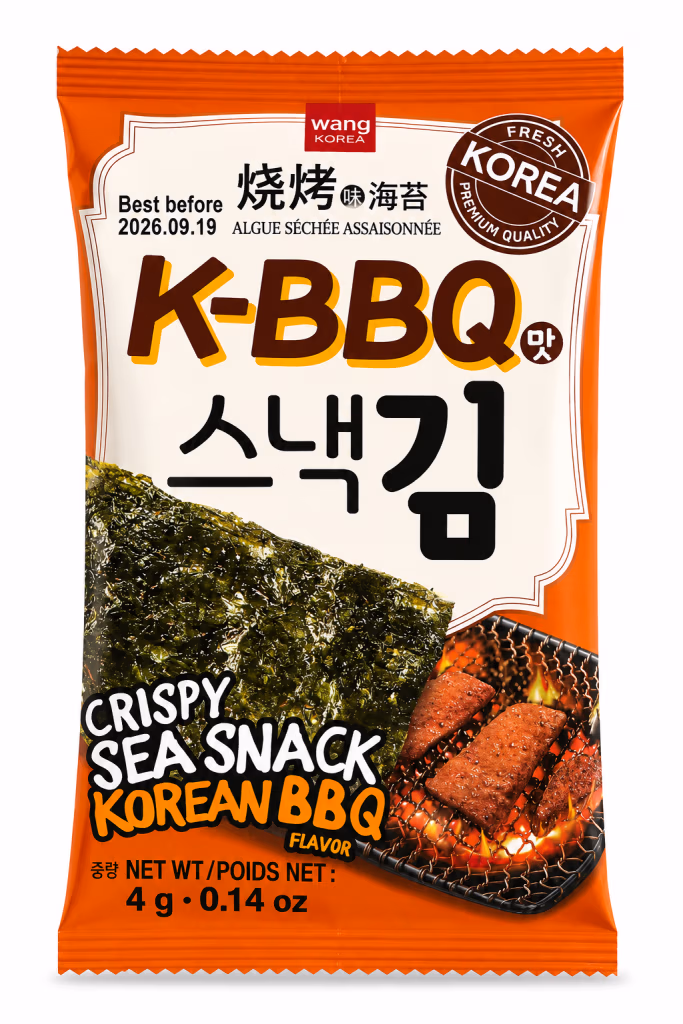 Algues Croustillantes Saveur Barbecue Coréen Sea Snack Korean BBQ 4g