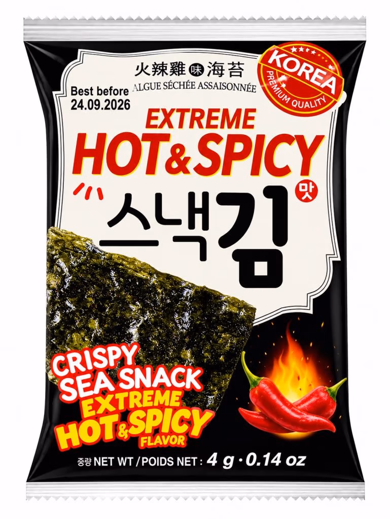 Algues Croustillantes Extra Hot & Spicy Crispy Sea Snack 4g
