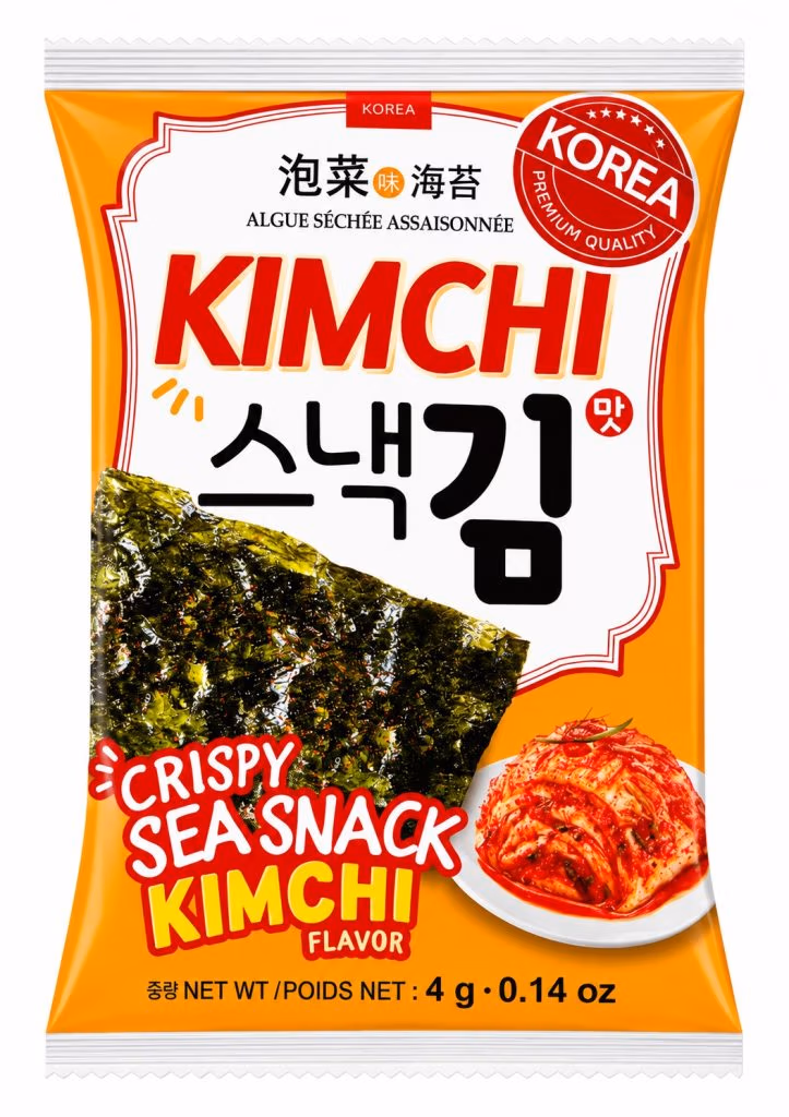Algues Croustillantes Saveur Kimchi Crispy Sea Snack Kimchi 4g