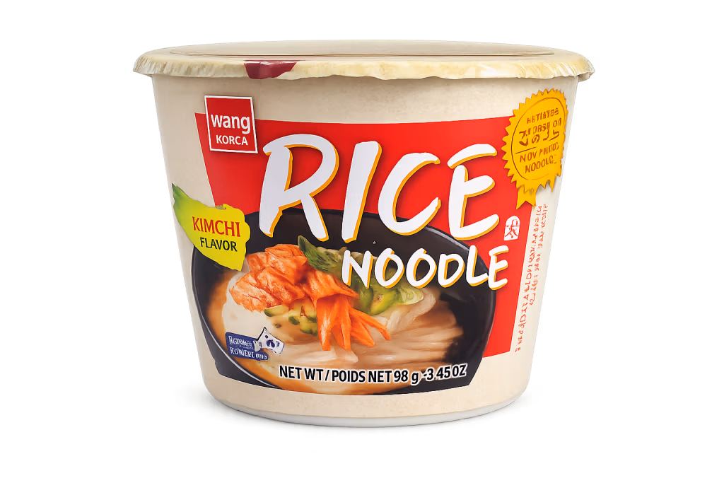 Rice Noodle Kimchi, Nouilles de Riz Instantanées Saveur Kimchi 98g