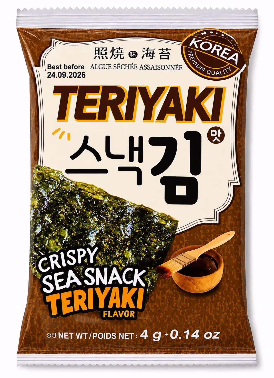 Snack d’Algues Croustillantes Saveur Teriyaki – Crispy Sea Snack 4g