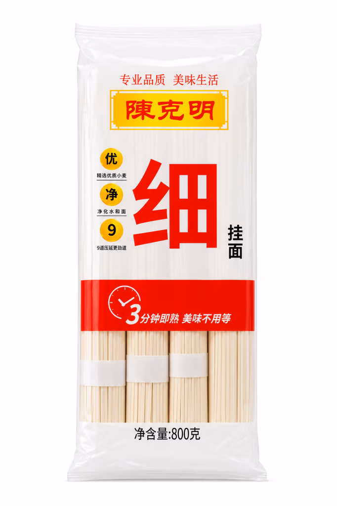 Nouilles de Blé Fines (Hang Noodles), Chen Ke Ming 800g