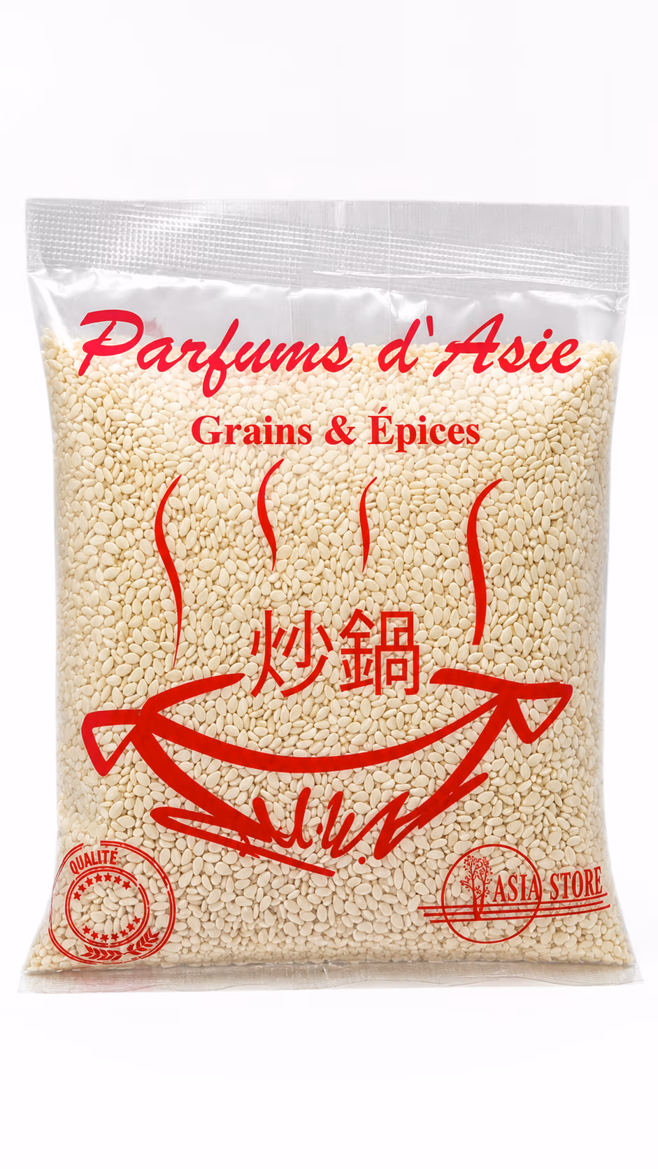 Graines de Sésame Blanc Décortiquées, Parfums d'Asie 100g, Qualité Premium