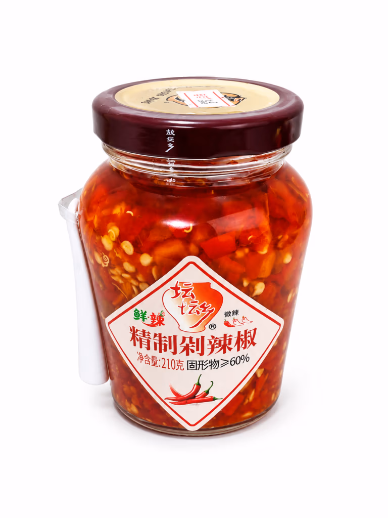Piments Rouges Asiatique Émincés Marinés, 210g