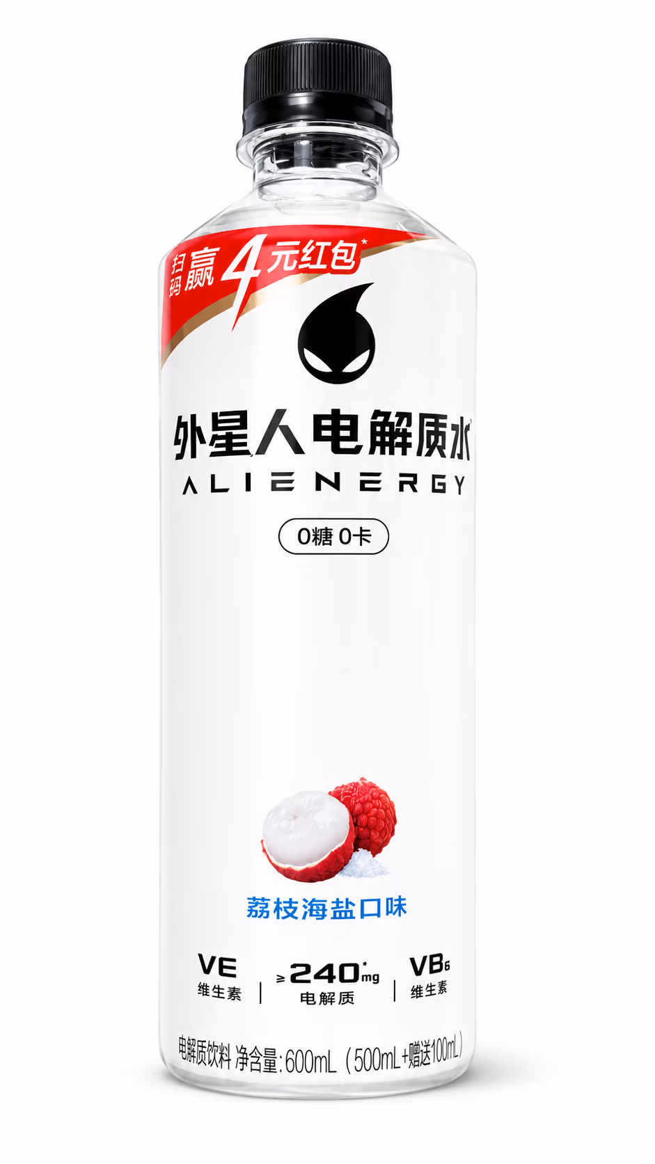 Boisson aux Électrolytes Saveur Litchi, Alienergy Sans Sucre